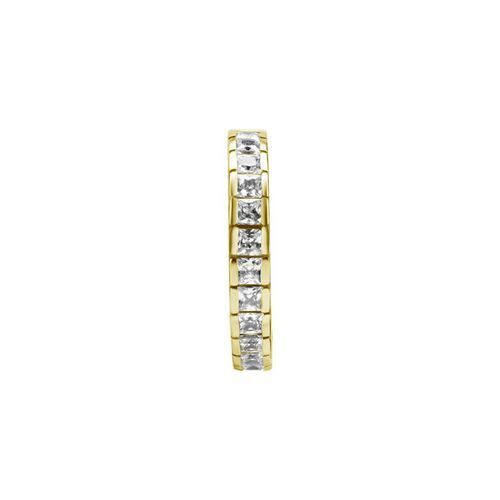 Gold Steel Conch Ring - Square Cubic Zirconia 16 Gauge - 12mm