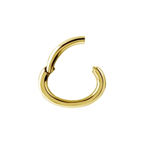 Gold Steel Oval Rook Ring