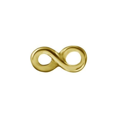Gold Steel Ear Studs - Infinity