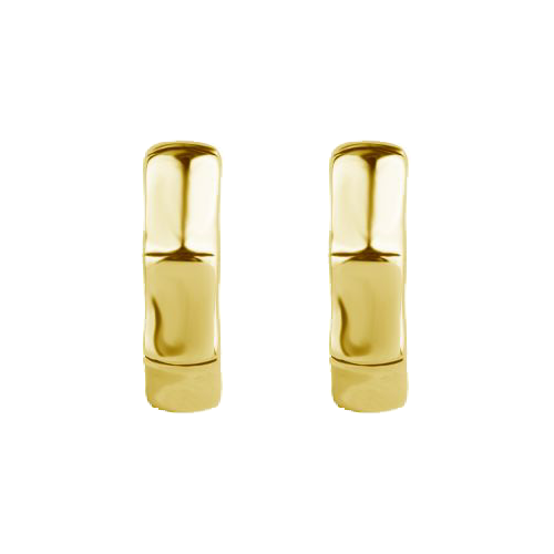 Gold Nickel Free Cobalt Chrome Hoop Earrings Bamboo Design 20 Gauge - 10mm