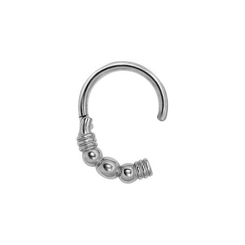 Surgical Steel Hinged Ring - 3 Balls