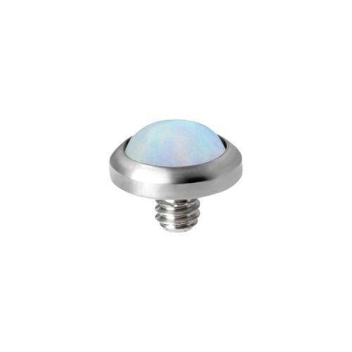 Titanium Attachment for Internal Thread Labret - Lab Created Opal