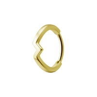 Gold Steel Conch Ring - V Shape