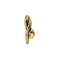 Gold Steel Hinged Conch Ring - Snake
