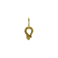 Gold Steel Snake Jewellery Charm