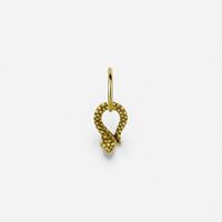 Gold Steel Snake Jewellery Charm