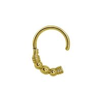 Gold Steel Hinged Clicker Ring - 3 Balls