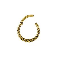 Gold Steel Hinged - Rope Ring