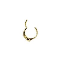 Gold Steel Hinged Ring - Snake