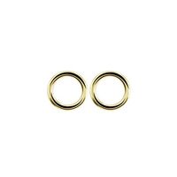Gold Steel Ear Studs - Floating Circle