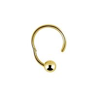 Gold Chrome Hinged Ring with Ball