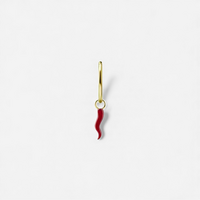 Gold Nickel Free Cobalt Chrome Chilli Enamel Jewellery Charm