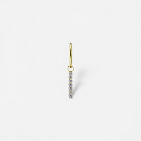 Gold Nickel Free Cobalt Chrome Bar Jewellery Charm - Premium Zirconia