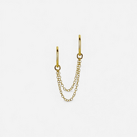 Gold Steel Connection Chains for Sleeper Rings 3cm Long