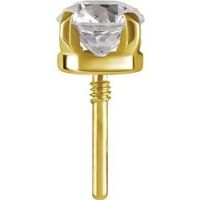 Gold Titanium Attachment for Internal Thread Labret - Premium Zirconia