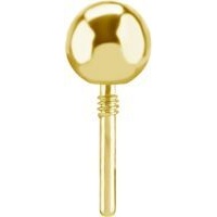 Gold Titanium Attachment for Internal Thread Labret Ball