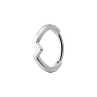 Surgical Steel Hinged Conch Ring - V Shape