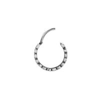 Surgical Steel Hinged Conch Ring - Hearts