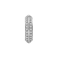 Surgical Steel Hinged Conch Ring - Double Row Cubic Zirconia