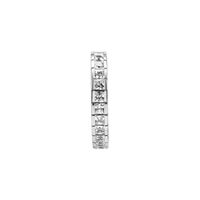 Surgical Steel Hinged Conch Ring - Square Cubic Zirconia 16 Gauge - 12mm