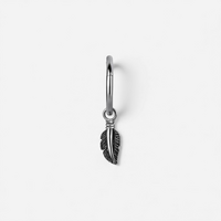 Surgical Steel Feather Charm