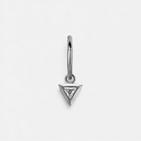 Surgical Steel Triangle Charm - Cubic Zirconia