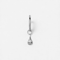 Surgical Steel Teardrop Charm - Cubic Zirconia