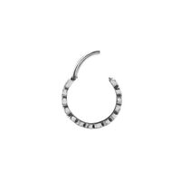 Surgical Steel Hinged Ring - Hearts