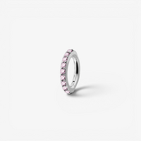 Titanium Belly Ring - Pink Premium Zirconia 14 Gauge - 8mm