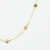 Gold Surgical Steel Mirror Charm Necklace 