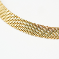 Gold Surgical Steel Flat Chain Bracelet