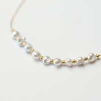 Gold Surgical Steel Threaded Pearl Bracelet