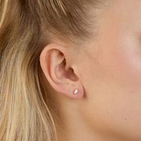 14K Gold - Marquise Shape Premium Zirconia - 5mm Threadless Attachment