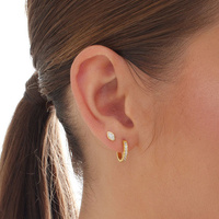 14K Gold - Marquise Shape Premium Zirconia - 6mm Threadless Attachment
