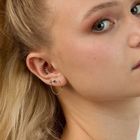 14K Gold - Premium Zirconia Lotus Crown - 12mm Threadless Attachment