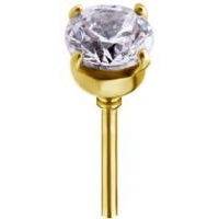 Sterilised Gold Titanium - Premium Zirconia - 2mm Internal Thread Labret Attachment