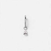 Titanium Jewellery Charm Pear Premium Zirconia