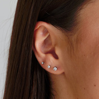 Titanium 2.35mm Premium Zirconia - Threadless 18G - 7mm Flatback Stud
