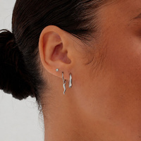 Titanium 2.35mm Aurora B Premium  Zirconia  - Threadless 18G - 7mm Flatback Stud