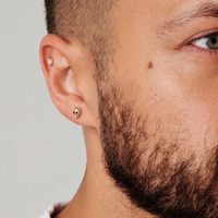 Gold Titanium 6.5mm Skull - Threadless 18G - 7mm Post
