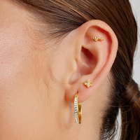 Gold Titanium 7mm Premium Zirconia Key - Threadless 18G - 7mm Post