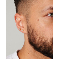 Gold Titanium 4mm Premium Zirconia - Threadless 18G - 7mm Post