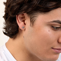 Black Titanium 3.5mm Prem Zirconia Trinity - Threadless 18G - 7mm Post