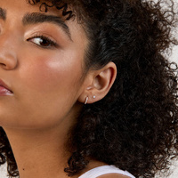 Rose Gold Titanium 2mm Round Premium Zirconia - Threadless 18G - 7mm Flatback Stud
