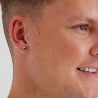 Titanium 6.5mm Skull - Threadless 18G - 7mm Flatback Stud