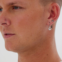 Titanium 6.5mm Premium Zirconia Spider - Threadless 18G - 7mm Flatback Stud