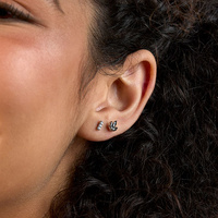 Titanium Black Premium Zirconia Marquise Cluster - Threadless 18G - 7mm Flatback Stud