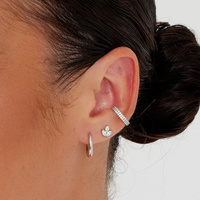Titanium Premium Zirconia Marquise Cluster - Threadless 18G - 7mm Flatback Stud
