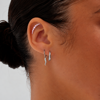  Titanium Clawset Cluster Pink Cubic Zirconia - Threadless 18G - 7mm Flatback Stud 