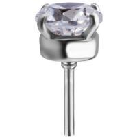 Sterilised Titanium - Round Claw Set Premium Zirconia - 4mm (Type R) Internal Thread Labret Attachment